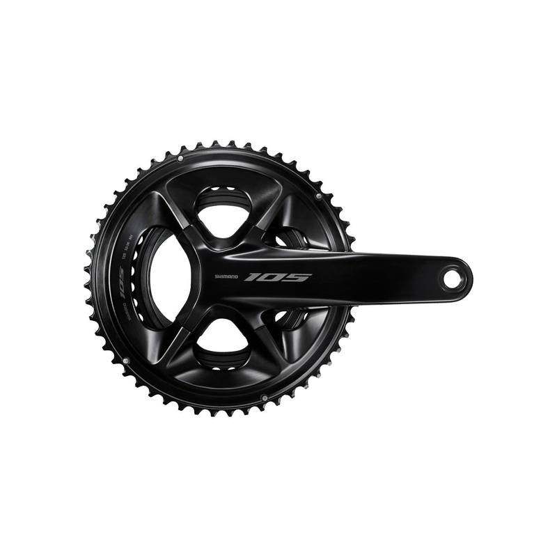 Shimano 105 FC-R7100 Crankset – 170mm 12-Speed 52/36t 110 Asymmetric BCD Hollowtech II Spindle Interface BLK