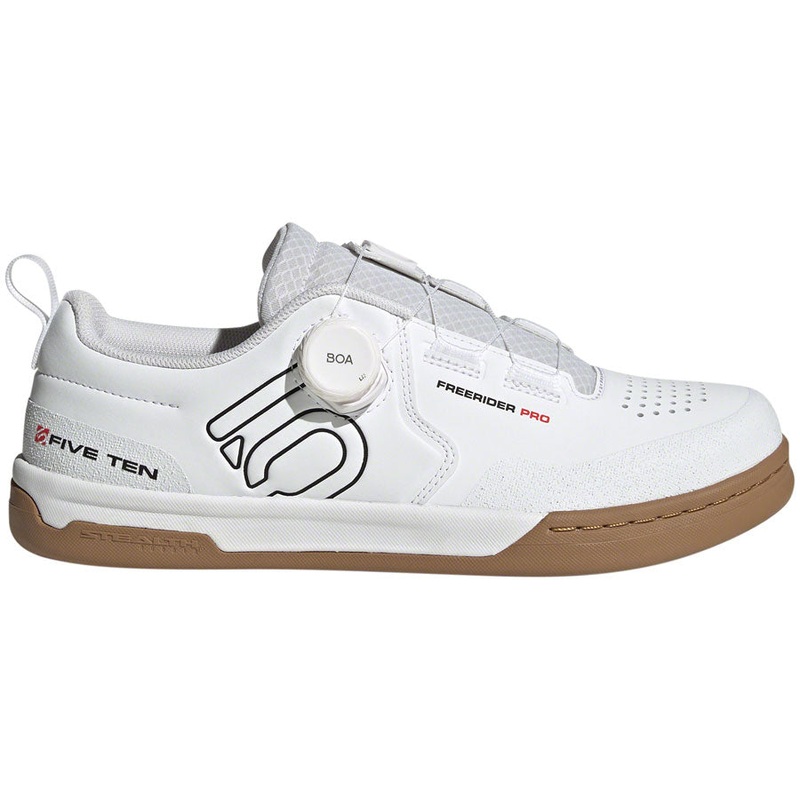 Five Ten Freerider Pro BOA Flat Shoes – Men’s, FTWR White/Core Black/Red, 12.5