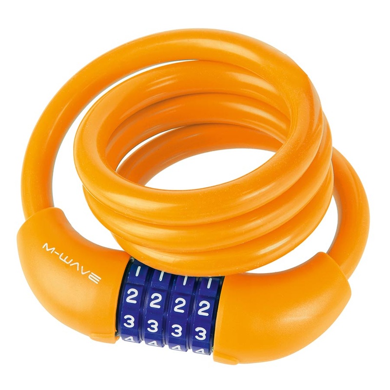 M-Wave DS 12.10 Cable lock Combination 12mm 12x1000mm Orange