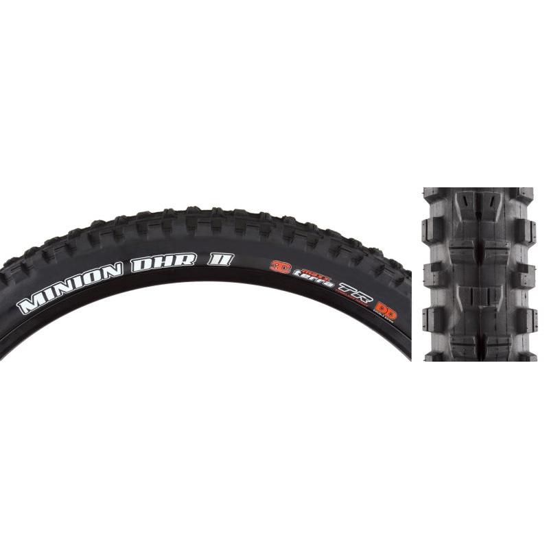 Maxxis Minion DHR II Tire – 27.5 x 2.3 Tubeless Folding BLK 3C MaxxTerra DD