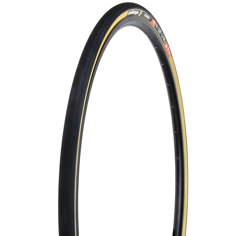 Challenge Strada Pro Tire – 700 x 25, Clincher, Folding, Black/Tan, Handmade