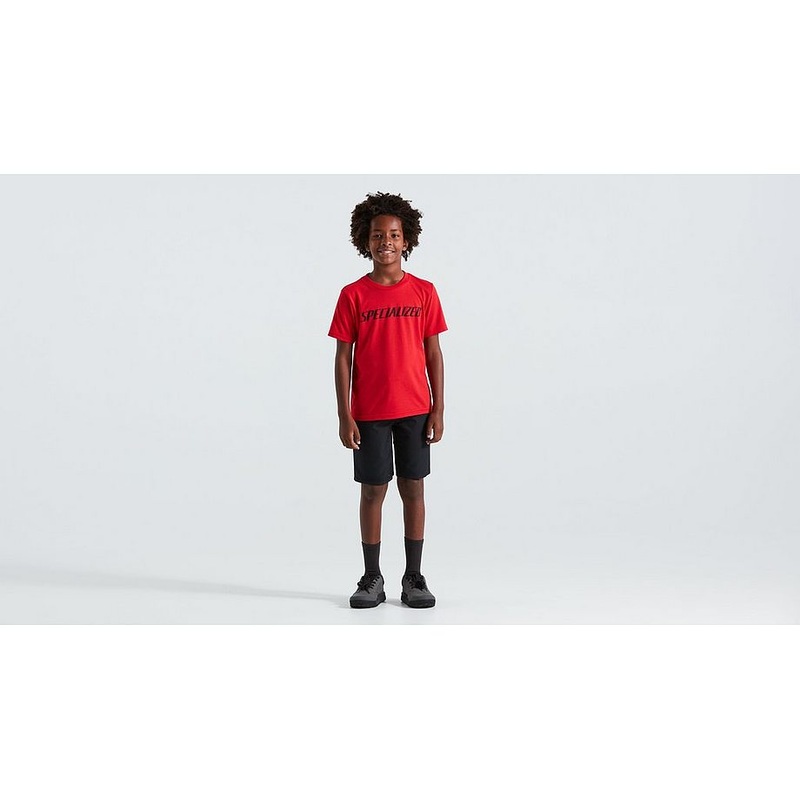Specialized wordmark tee ss yth flo red l