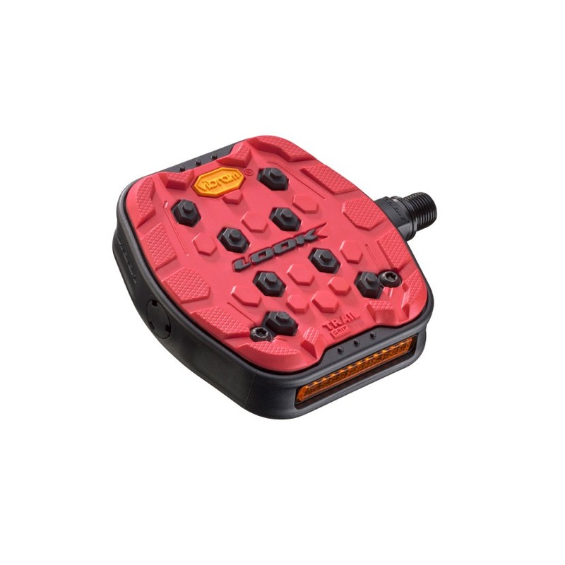 Look GEO Trail Grip Platform Pedals – Red