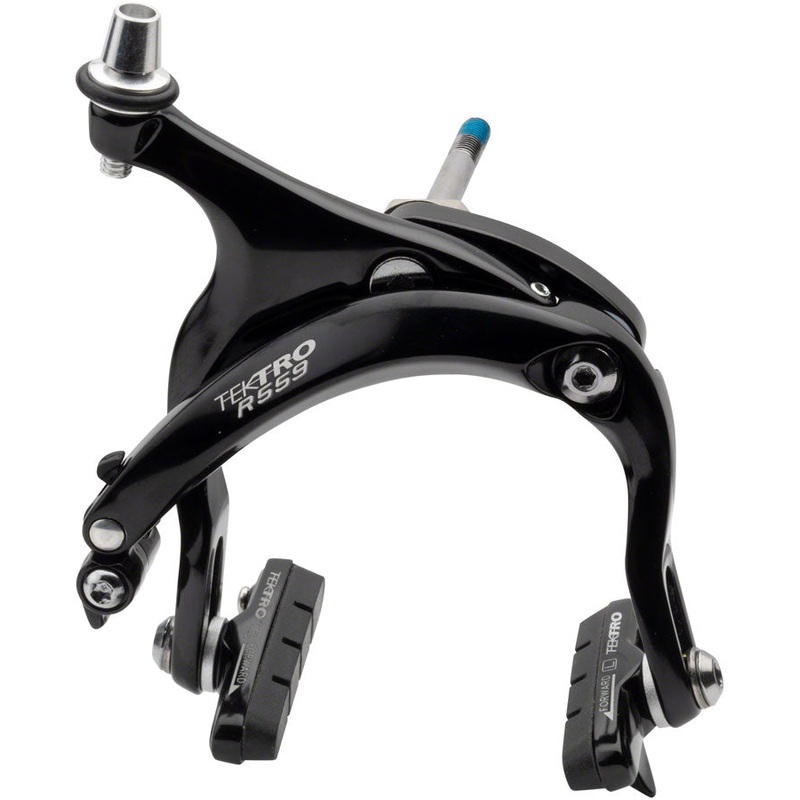 Tektro R559 Road Caliper Brake – Rear Dual Pivot Nutted Mounting Bolts High Polish BLK