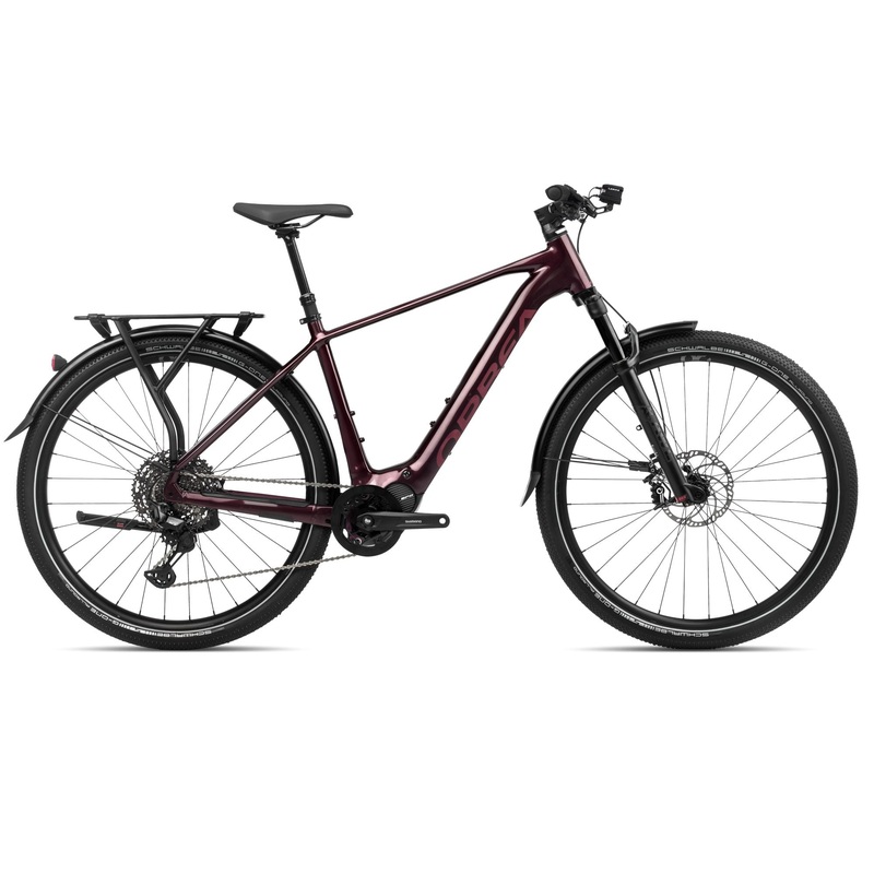 2024 Orbea KEMEN 10 Trekking Urban E-Bikes – Medium, Metallic Burgundy Red (Gloss Matte)