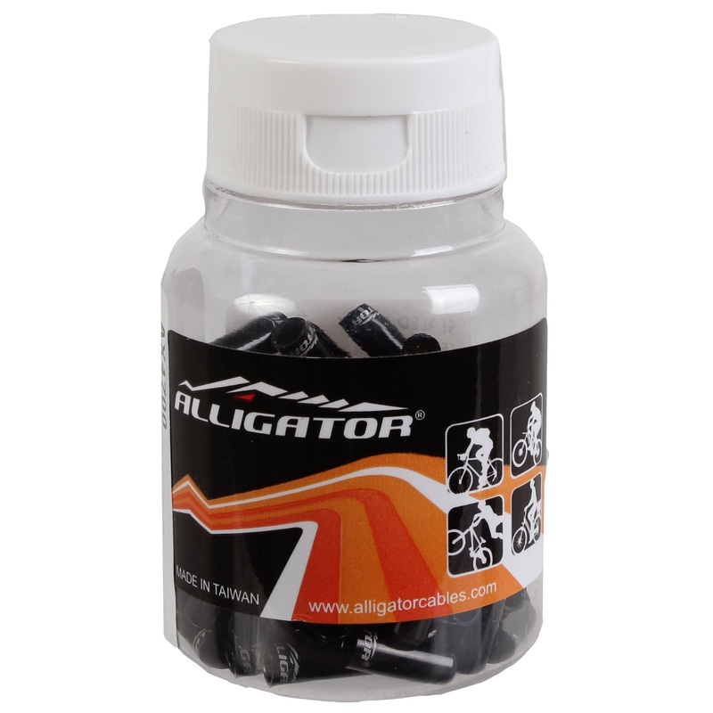 Alligator Sealed 5mm Alloy Ferrule – Black, 100/bottle NLS