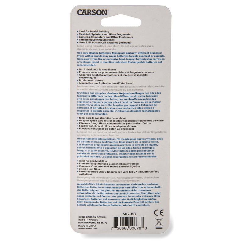 Carson Optical Magnigrip LED Lighted Toiletries Magnifier