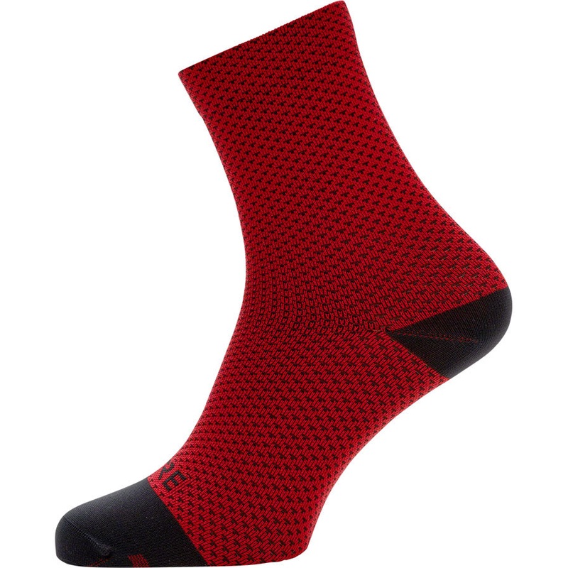 Gorewear C3 Dot Mid Socks – Red/Black 6.7″ Cuff Fits Sizes 6-7.5