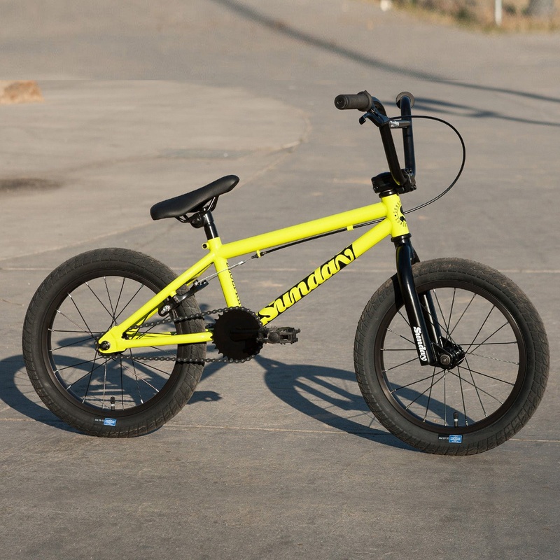 Sunday Blueprint 16″ BMX Freestyle Bike 15.5″TT-Yellow