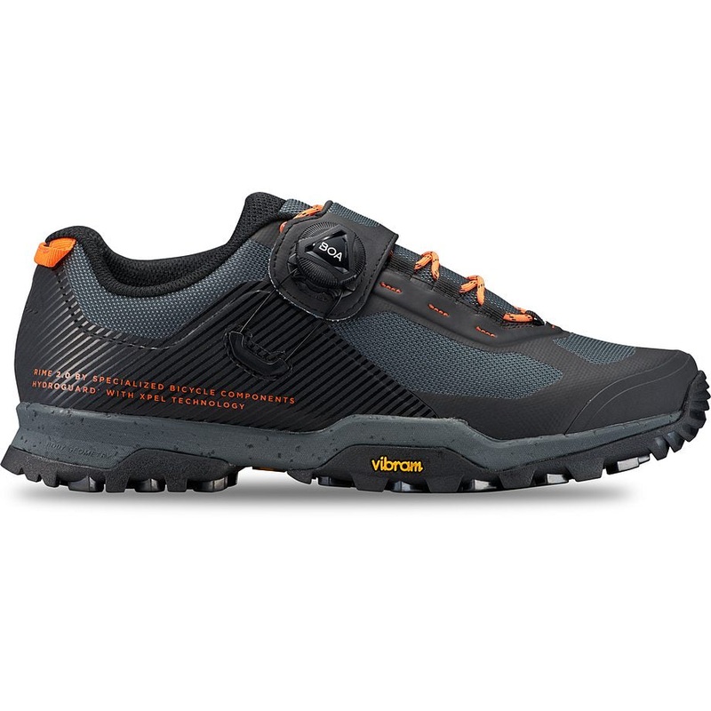 Specialized rime 2.0 hydroguard shoe black/cast battleship/blaze 43.5