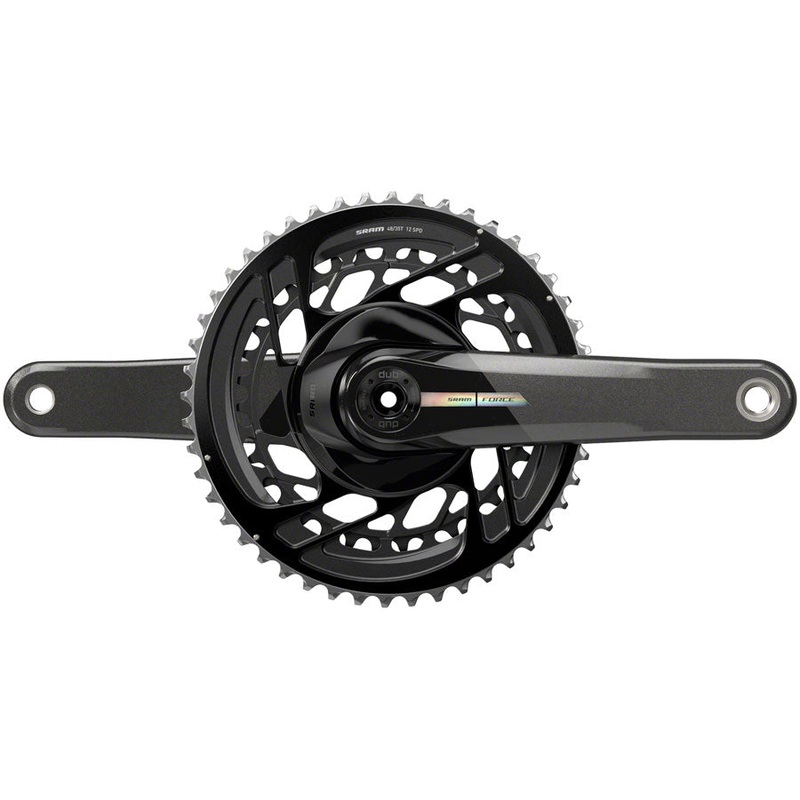 SRAM Force Crankset – 172.5mm, 2x 12-Speed, 48/35t, Direct Mount, DUB Spindle Interface, Iridescent Gray, D2