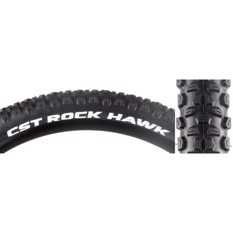 CST Rock Hawk Tire 26 x 2.4 Clincher Wire Black Mountain Bike Mountain Bike TB74175200