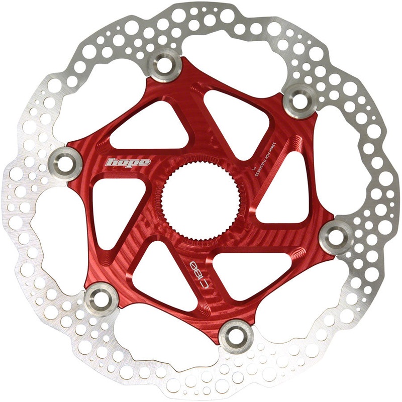 MTB Floating Centre-Lock Disc Brake Rotor – 180mm Center-Lock Red