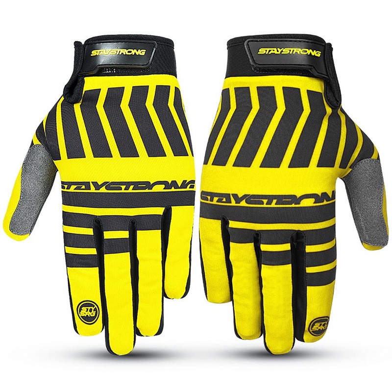 Stay Strong Chev Stripe Youth Gloves – Yellow