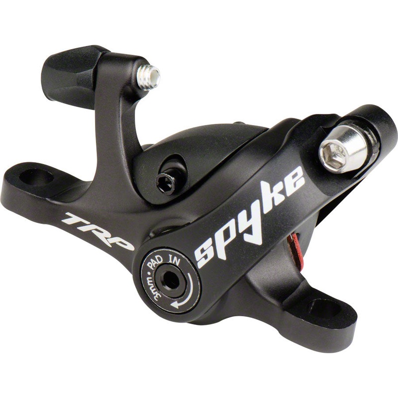 TRP Spyke Mechanical Post-Mount Caliper for long-pull levers, without rotor, Black