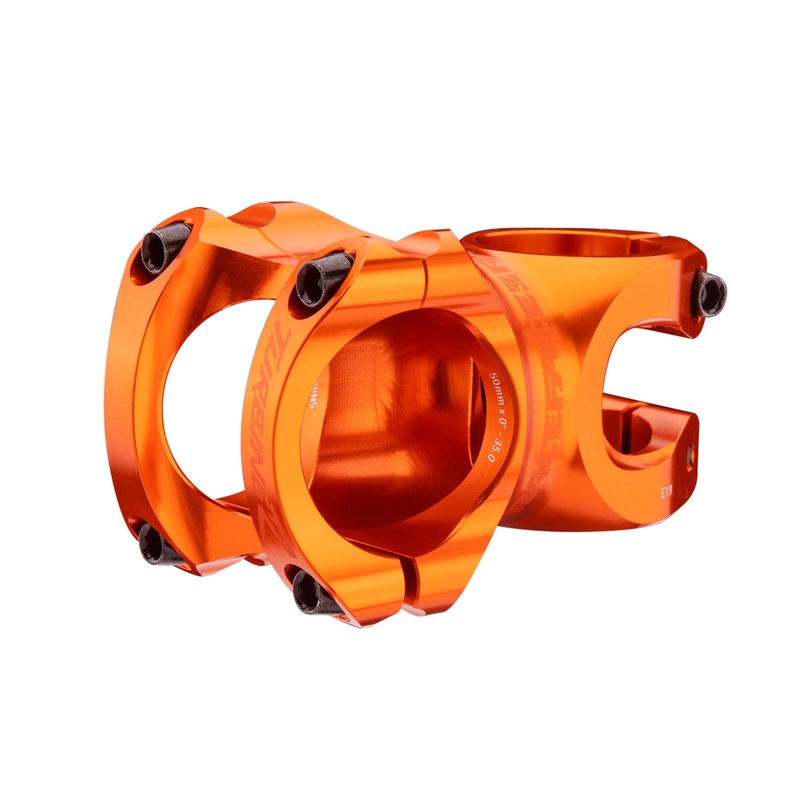RaceFace Turbine R 35 Stem – 50mm, 35 Clamp, +/-0, 1 1/8″, Aluminum, Orange