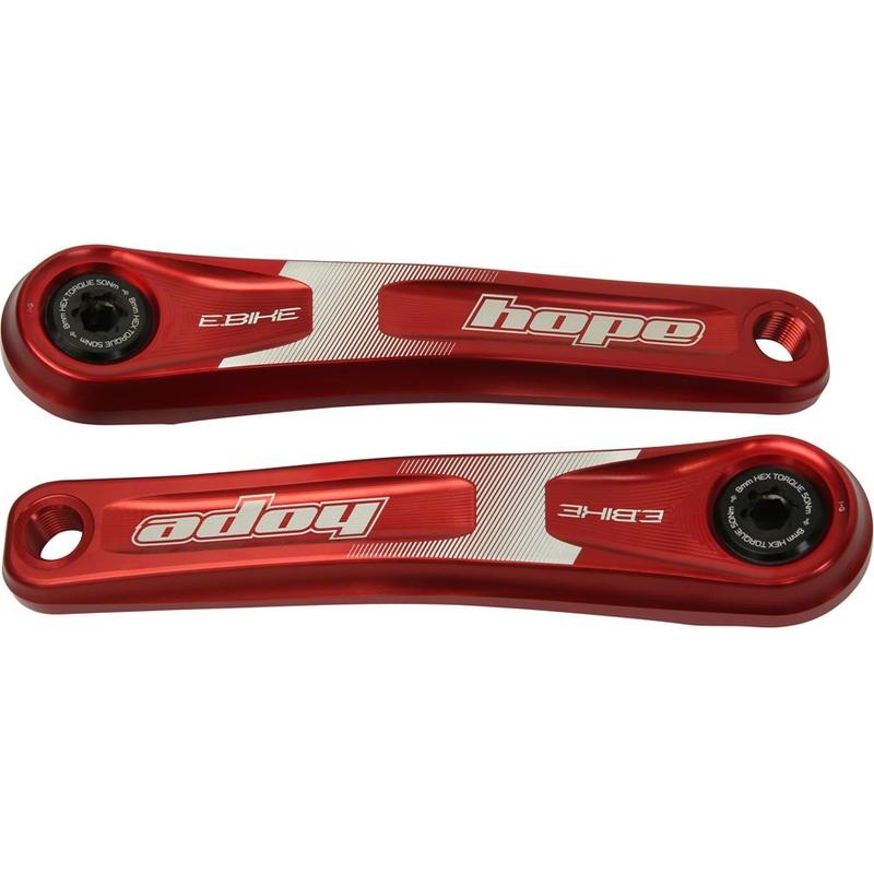 Hope Ebike Crank Arm Set – 165mm ISIS Specialized Offset Red