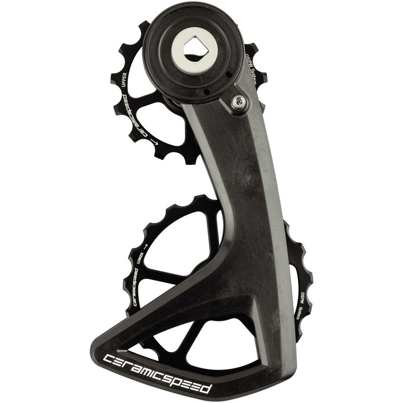 CeramicSpeed OSPW RS Pulley Wheel System SRAM Red/Force AXS – Aluminum Pulley 5 Spoke Carbon Cage BLK