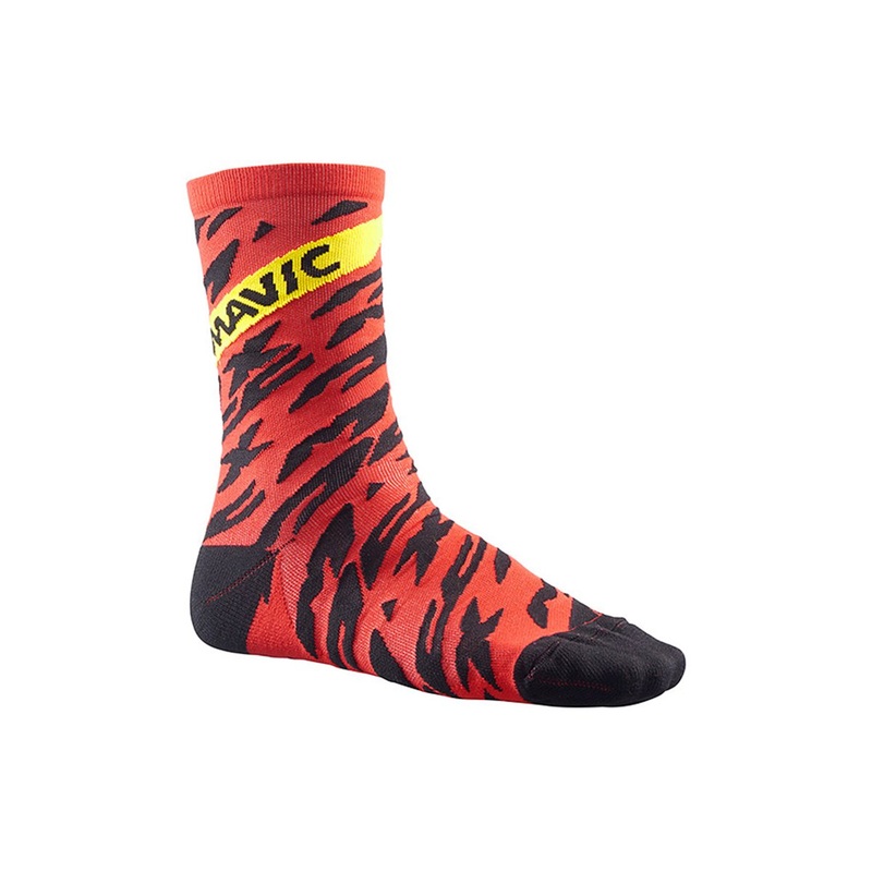 Mavic Deemax Pro 7″ High Sock – Black-Fiery Red