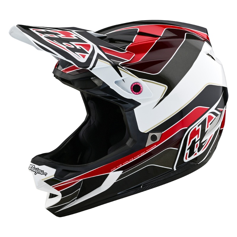 Troy Lee Designs D4 Polyacrylite Full Face Helmet with MIPS – Block – Charcoal-Red