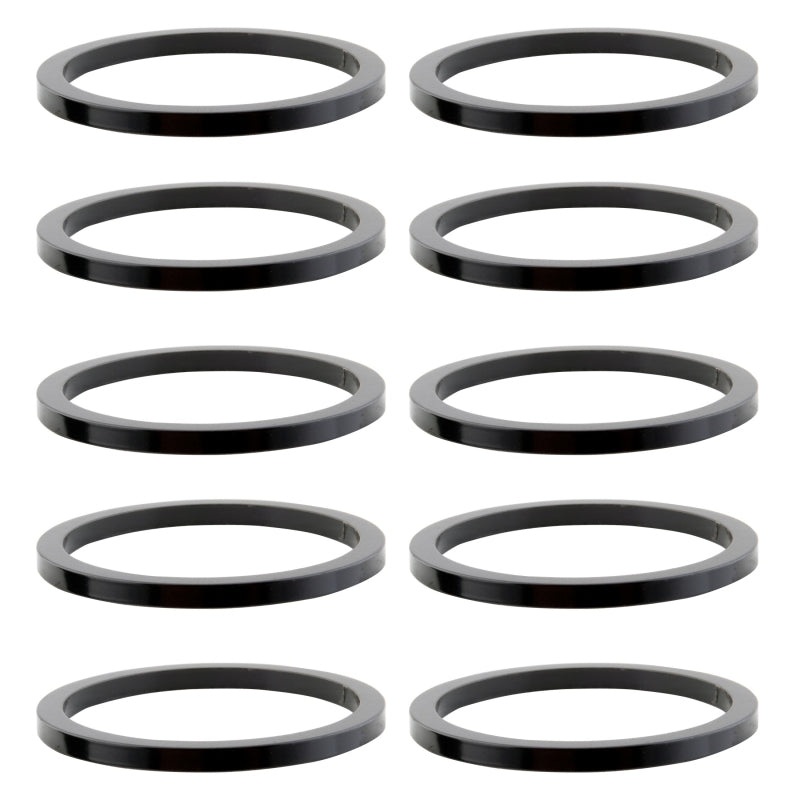 Origin8 Alloy Headset Spacers SHIS Spacer 1` x 2mm Black 10 to a bag Alloy