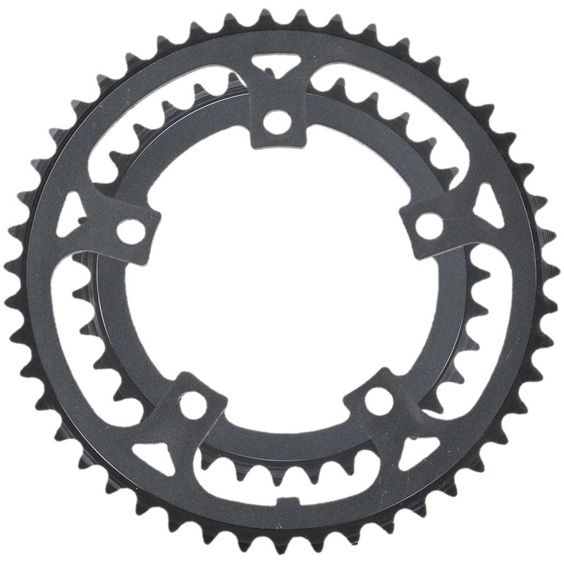 Samox 219AA Chainring Set – 46/34t 110 BCD Aluminum Rings Black