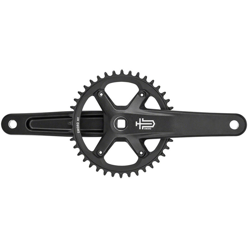 Sword BLK 1x Crankset – 165mm 9/10-Speed 40t 110 Asym BCD JIS Square Taper Spindle Interface BLK