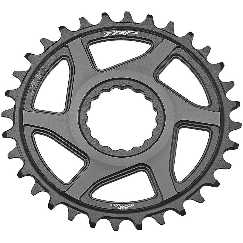 TRP CR-M9050 Boost Direct Mount Chainring – 30t 12-Speed CINCH Mount 3mm Offset 7075-T6 Aluminum Sandblasted BLK/Space Gray