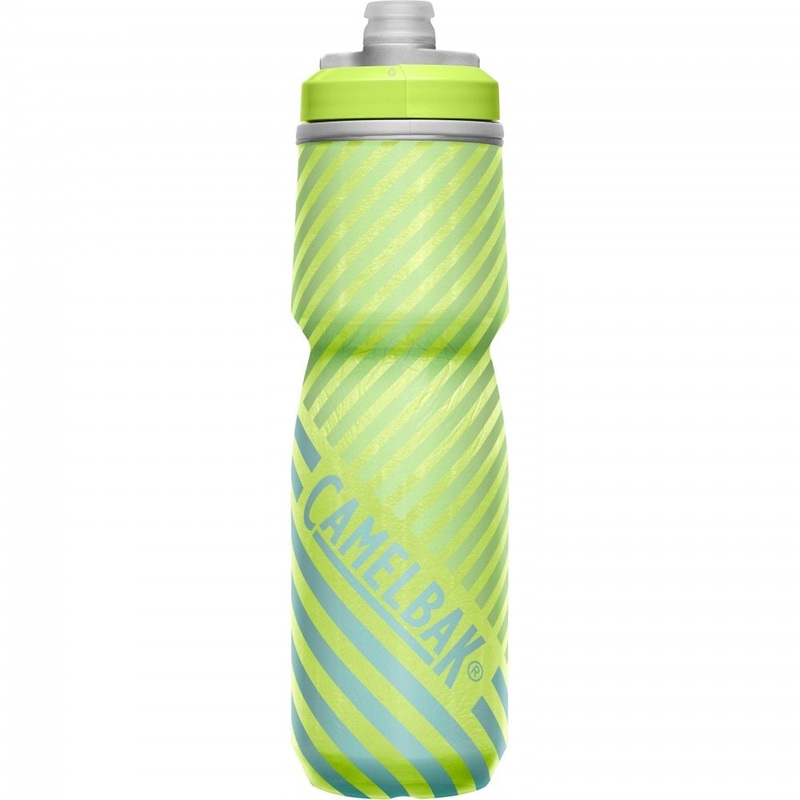 Camelbak Podium Chill Outdoor Water Bottle – 24oz – Lime-Blue Stripe