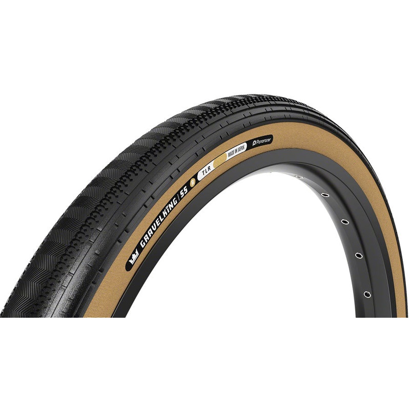 Panaracer GravelKing SS R Tire – 700 x 45, Tubeless, Folding, Black/Amber RF745-GKSS-R-SX2