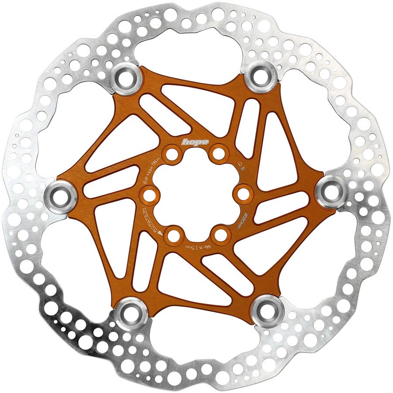 Hope Floating Disc Brake Rotor – 180mm, 6-Bolt, Orange