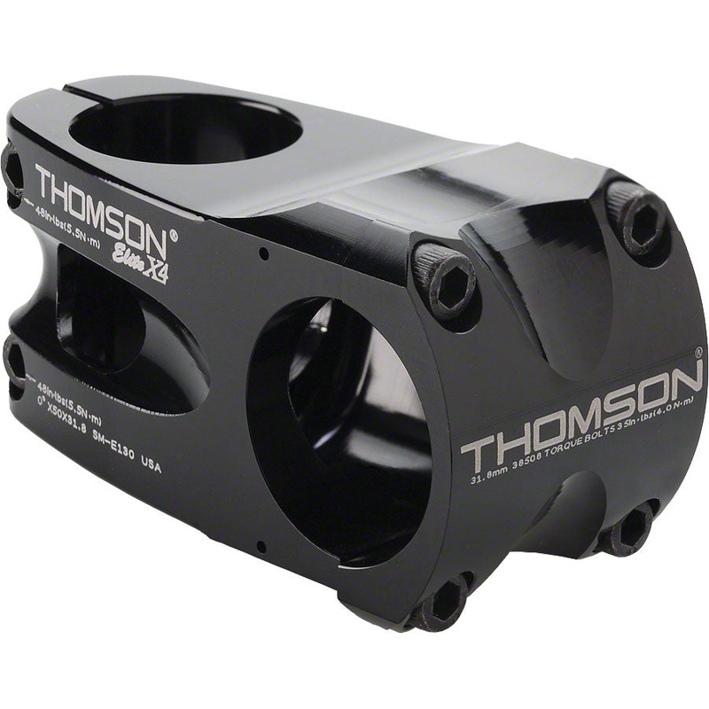 Thomson Elite X4 Mountain Stem – 50mm, 31.8 Clamp, +/-0, 1 1/8″, Aluminum, Black