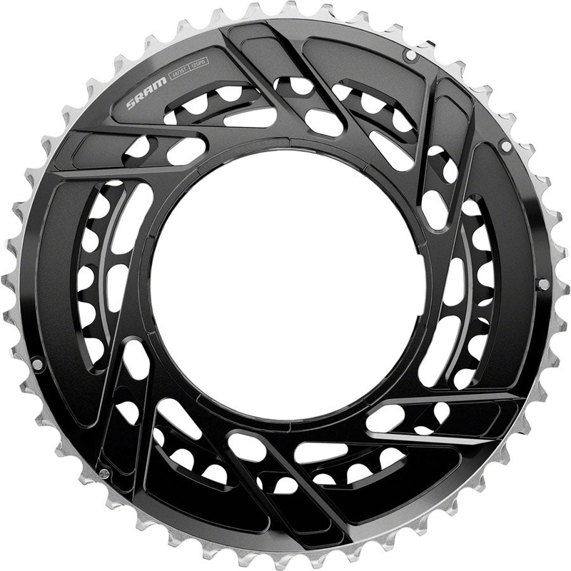 SRAM Force 2x Thread Mount Chainring – 48/35t, 12-Speed, Thread Mount (For Force E1 AXS PM Spider), Black, E1