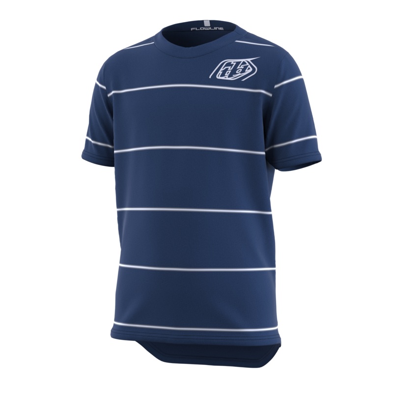 Troy Lee Designs Flowline Short Sleeve MTB Jersey – Revert – Youth – True Blue – 2023