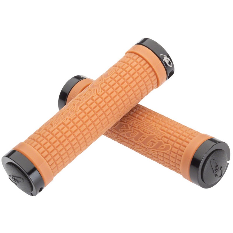 Lizard Skins Peaty Flangeless Lock-On BMX Grips – 130mm – Gum w/ Black clamps – USA Made