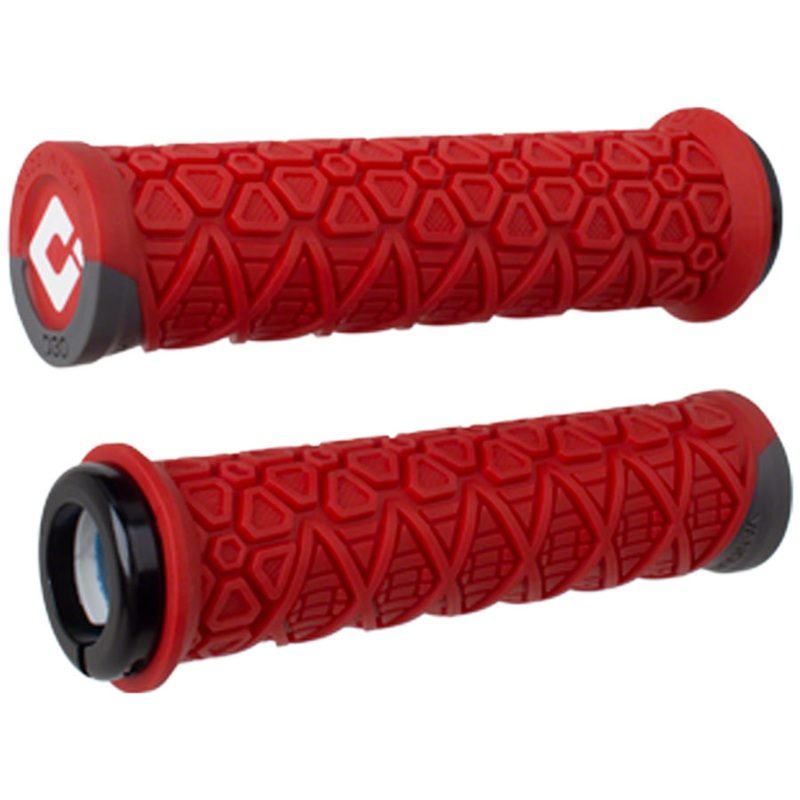 ODI Vanquish Grips – Red/Graphite, Lock-On