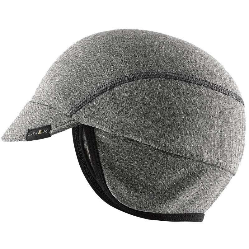 Snek Midweight Wool Cap  Merino-Polyester Blend, 4-Way Stretch, Odor & Temperature Regulating Cycling Headwear for Cold Weather (S/M & L/XL)