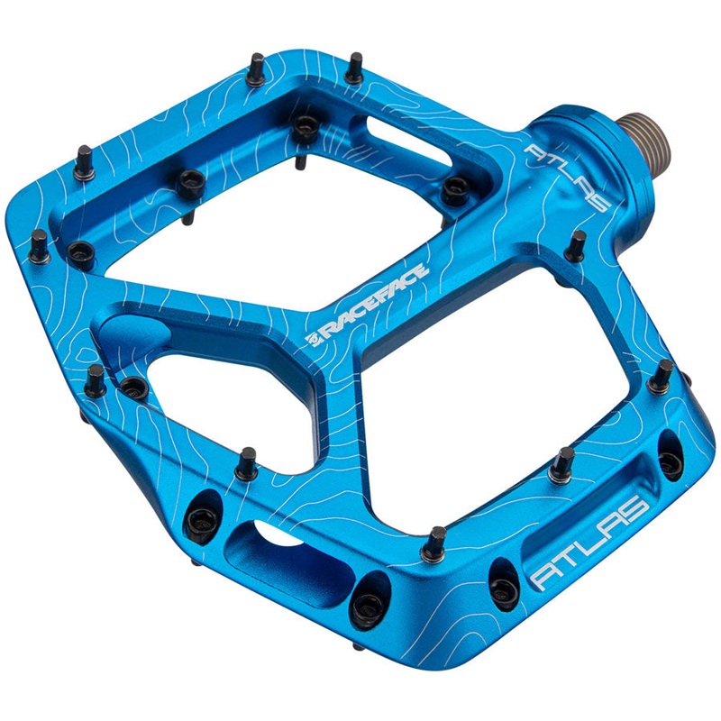 RaceFace Atlas Pedals – Platform, Aluminum, 9/16″, Blue