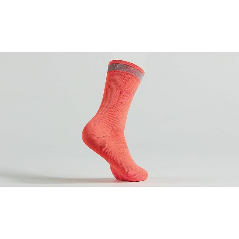 Specialized soft air reflective tall sock vivid coral xl