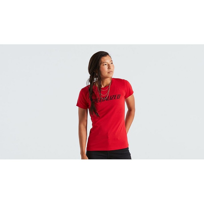 Specialized wordmark tee ss wmn flo red l