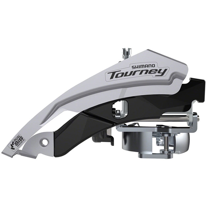 Shimano Tourney FD-TY601-L3 Front Derailleur – 6/7/8-Speed Triple Top Swing Dual Pull 31.8/34.9mm 63-66 Chainstay Angle 20t Cap.