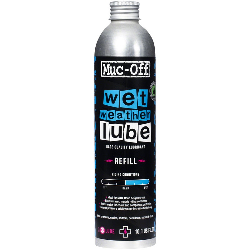 Muc-Off Bio Wet Bike Chain Lube – 300ml, Aluminum Refill Bottle