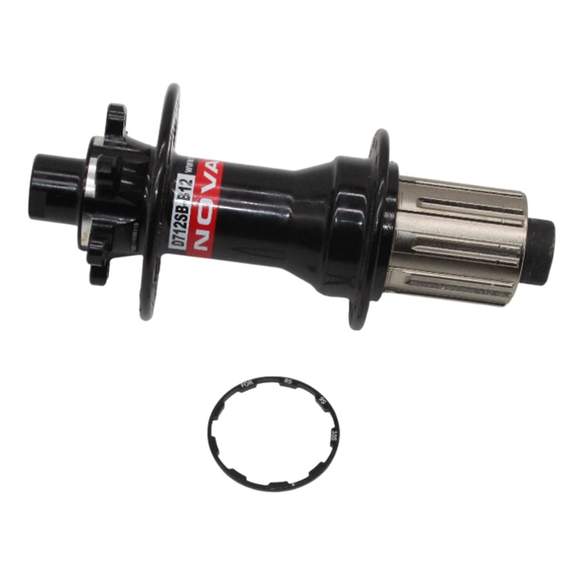 Novatec D712 MTB Disc Hub – Rear – Black-Red – OEM