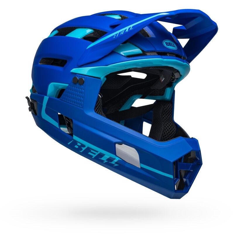 Bell Bike Super Air R Spherical Bicycle Helmets Matte/Gloss Blues Large