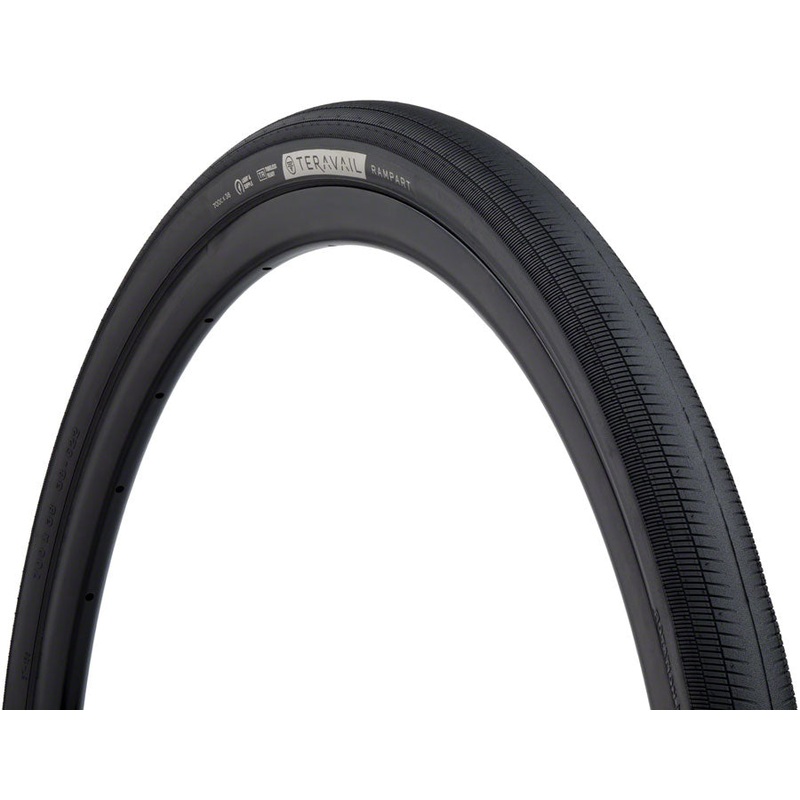 Teravail Rampart Tire – 700 x 38 Tubeless Folding BLK Light Supple Fast Compound