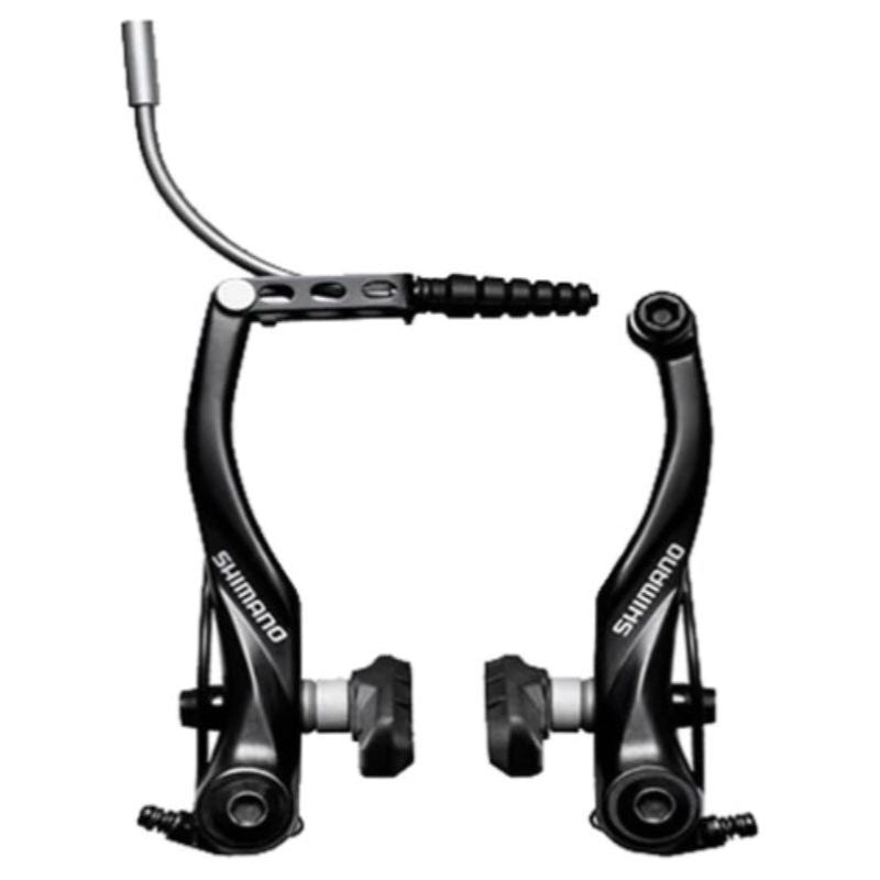 Shimano V-Brake Br-T4000 Front X-Type (Thin Spacer Outside) S65T Shoe 16.0/25.0Mm Fixing Bolts W/Inner Cable Lead Unit 90 Deg Black Bicycle Brake Calipers