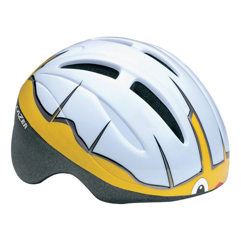 Lazer BOB Toddler Bicycle Helmet – 46-52mm – Egg w/ Chick Print (White & Yellow)