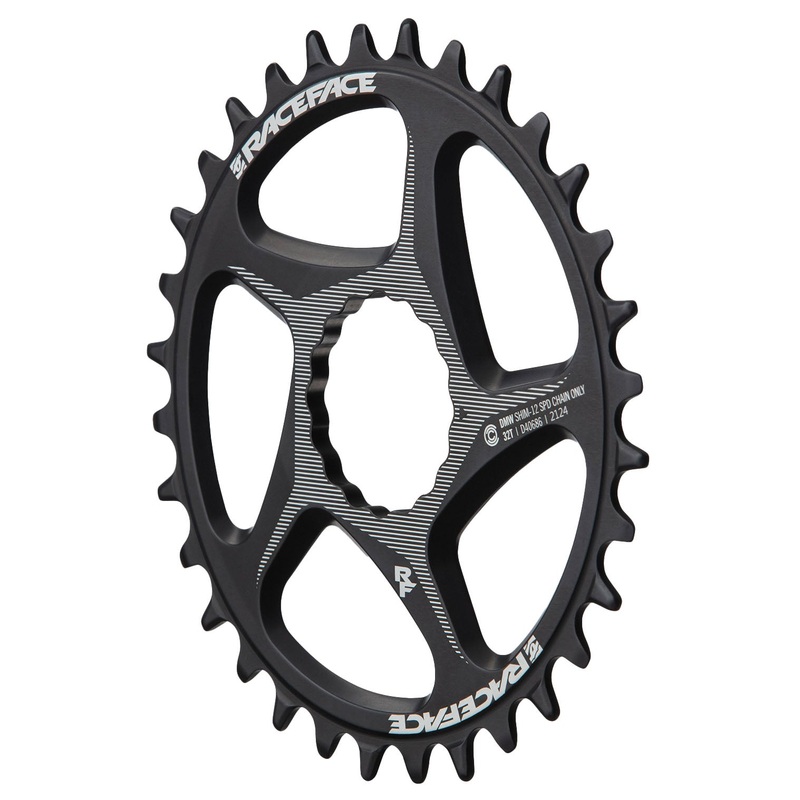 RaceFace Direct Mount Wide Chainring – 34t DM CINCH For Shimano 12-Speed HG+ Compatible Chain BLK