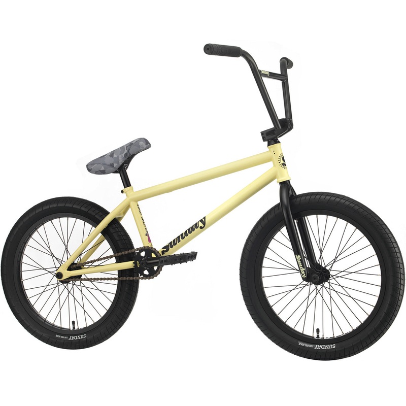 Sunday Street Sweeper LHD 20.75″TT BMX Bike-Matte Notepad Yellow Jake Seeley Signature