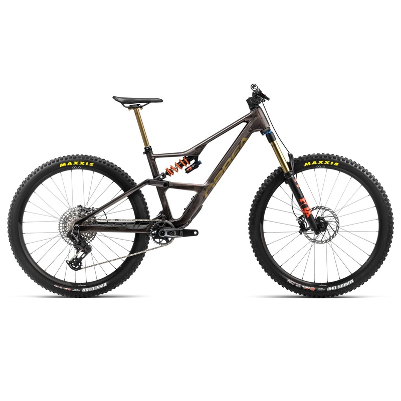 2024 Orbea OCCAM LT M-TEAM Trail Mountain Bike – Large, Cosmic Carbon View – Metallic Olive Green (Gloss)
